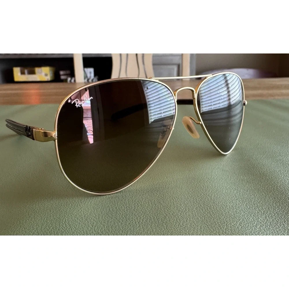 Ray-Ban Aviator RB 8307 112/85 Carbon Fiber Matte Gold 58-14mm Gradient Lenses